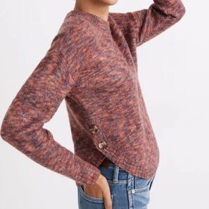Madewell Birchmont space dyed side button sweater medium